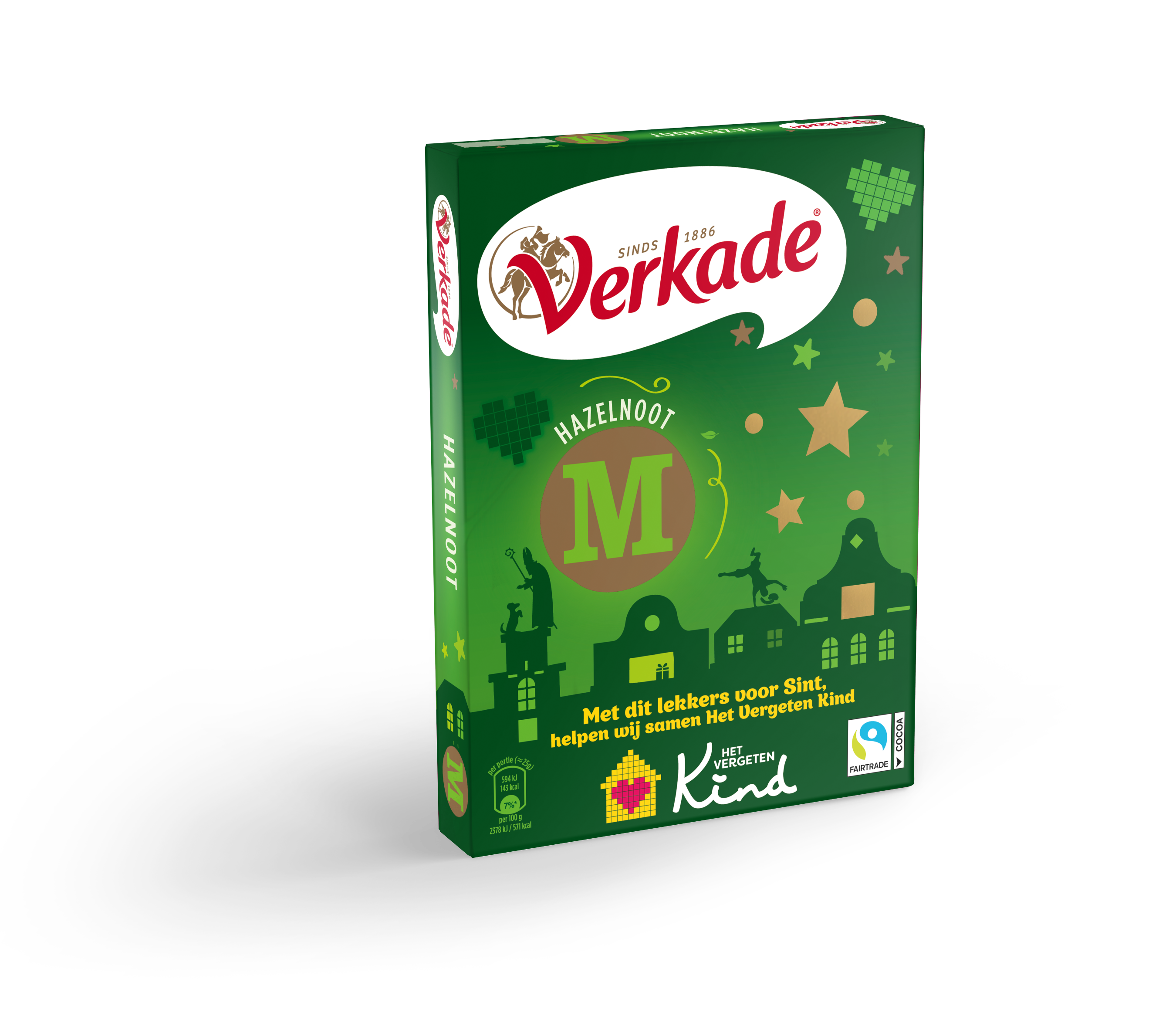 Verkade Chocoladeletter Hazelnoot 135g